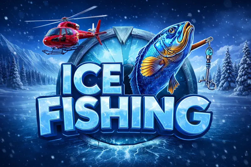 Ice Fishing mobile casino της Evolution Gaming σε tablet με landscape προβολή και touch διεπαφή προσαρμοσμένη για live παιχνίδι